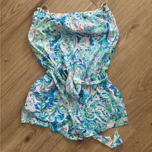 Lilly Pulitzer Multi Dream Team Rotz Strapless Romper